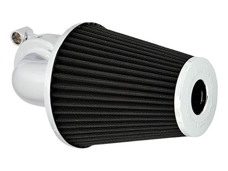 90deg Monster Sucker Air Cleaner Kit - Chrome. Fits Sportster 1991-2021 High-performance motorcycle air filter for improved engine efficiency and airflow.