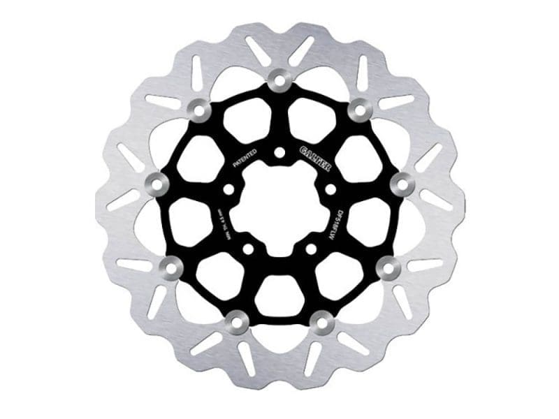 11.8in. Front or Rear Wave Floating Disc Rotor with Black Carrier. Fits Indian Scout 2015up