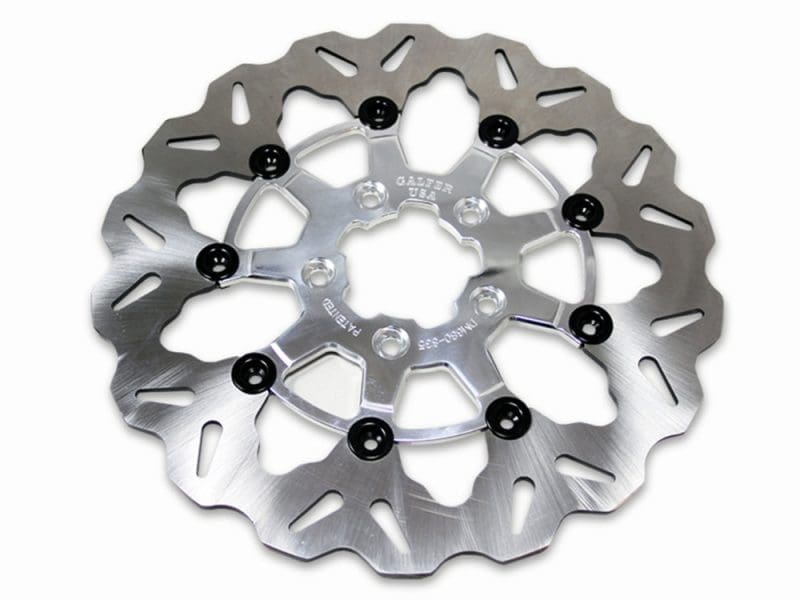11.8in. Front Wave Floating Disc Rotor - Clear Anodized Silver Carrier. Fits Dyna 2006-2017