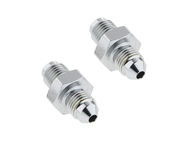 AN3 x 3/8-24 Straight Adapter - Pair. High-performance motorcycle tire valves for Revelry Motorcycles, durable metal construction, precise fit for Australian bikes.