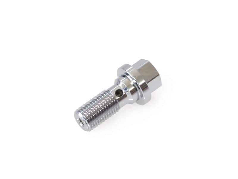 7/16in. Line to 3/8in. Master Cylinder Adapter Bolt. Precision motorcycle bolt for Revelry Motorcycles bikes and accessories.