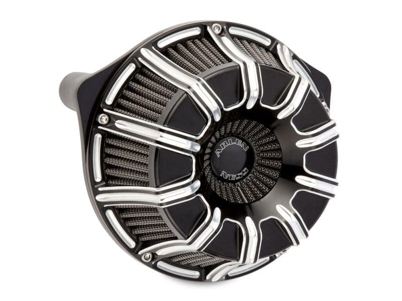 10-Gauge Air Cleaner Kit - Contrast Cut. Fits Touring 2017-2024 & Softail 2018-2024 High-performance Harley Davidson air filter with LED-lit design for motorbikes.