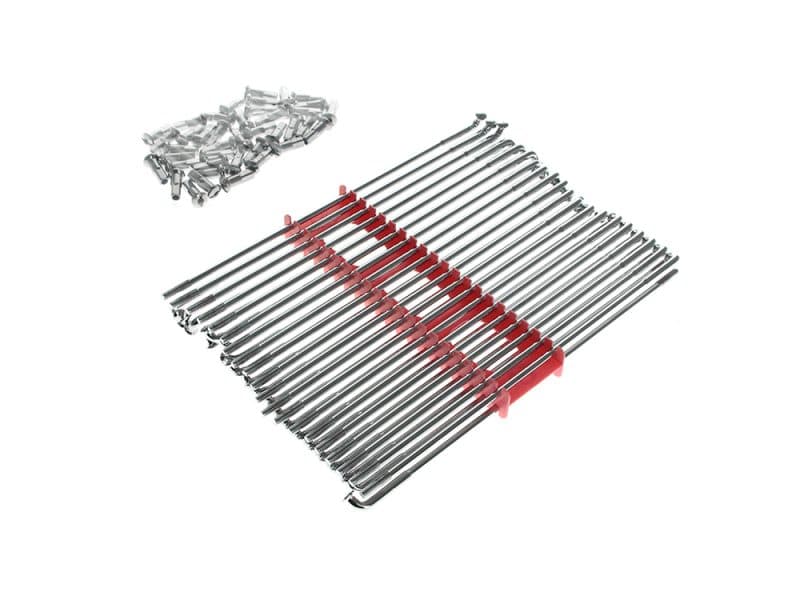 High-performance motorcycle radiator repair kit with metal pipes and fittings, ideal for Revelry Motorcycles.