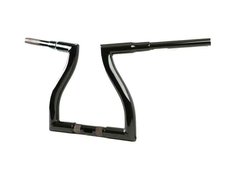 12in. x 1-1/2in. Thresher Handlebar - Gloss Black. Fits Road Glide 2015-2023 & Road King Special 2017up High-quality motorcycle handguard for custom Harley Davidson bikes.