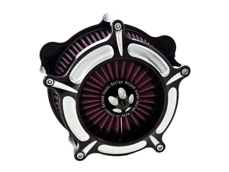 Turbine Air Cleaner Kit - Black Contrast Cut. Fits Touring 2017-2024 & Softail 2018-2024 High-performance motorcycle air filter designed for Revelry Motorcycles, Australian motorcycle accessories.